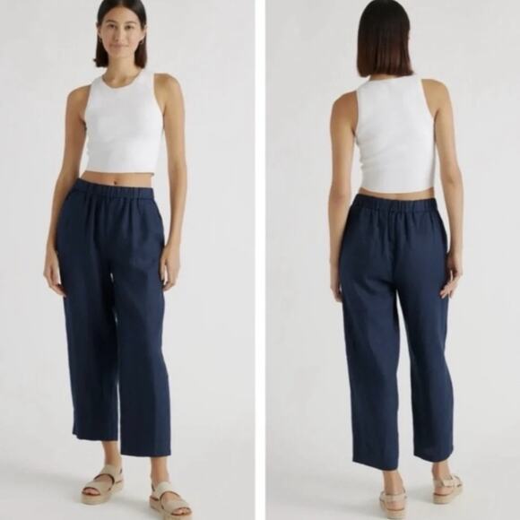 Quince Pants - Quince European Linen Pants Deep Navy Size Large